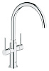 Grohe Ambi Cosmo Смеситель для мойки с 2-мя рукоятками, цвет: хром 30190000