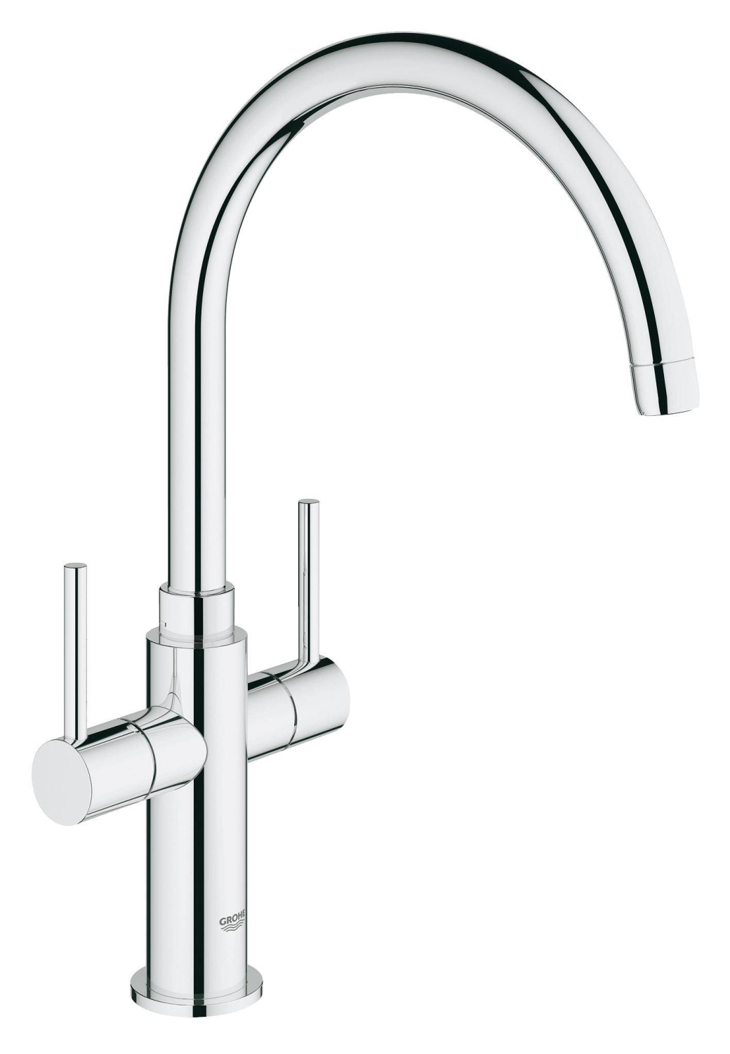 Grohe Ambi Cosmo Смеситель для мойки с 2-мя рукоятками, цвет: хром 30190000
