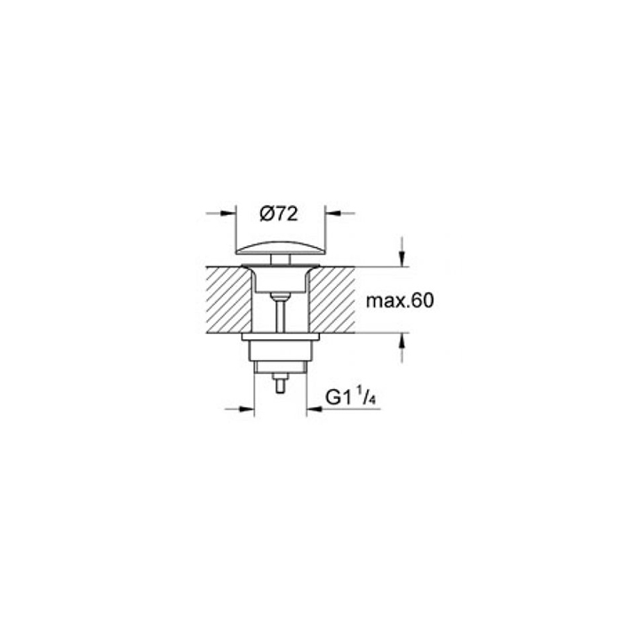 Grohe Bau Cosmopolitan Внешняя часть запорного вентиля, цвет: хром 19917000