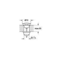 Grohe Bau Cosmopolitan Внешняя часть запорного вентиля, цвет: хром 19917000