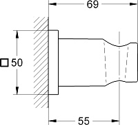 Grohe Rainshower Настенный держатель, 5х6,9хh5 см, пластик, цвет: белый 27075LS0