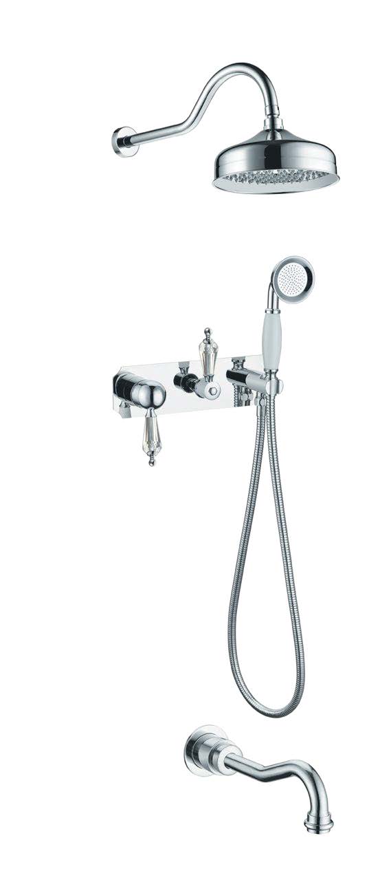 Boheme Brillante Ripresa Душевой комплект встраив. - смеситель, излив, душ, 3 потреб., цвет: chrome 348