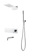 Boheme Fusion Душевой комплект встраиваемый - смеситель, верхний, ручной душ, излив, цвет: chrome 130-2-CR