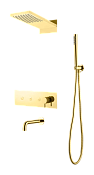 Boheme Fusion Душевой комплект встраиваемый - смеситель, верхний, ручной душ, излив, цвет: gold 130-2-G