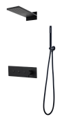 Boheme Fusion Душевой комплект встраиваемый - смеситель, верхний, ручной душ, без излив, цвет: black 130-B