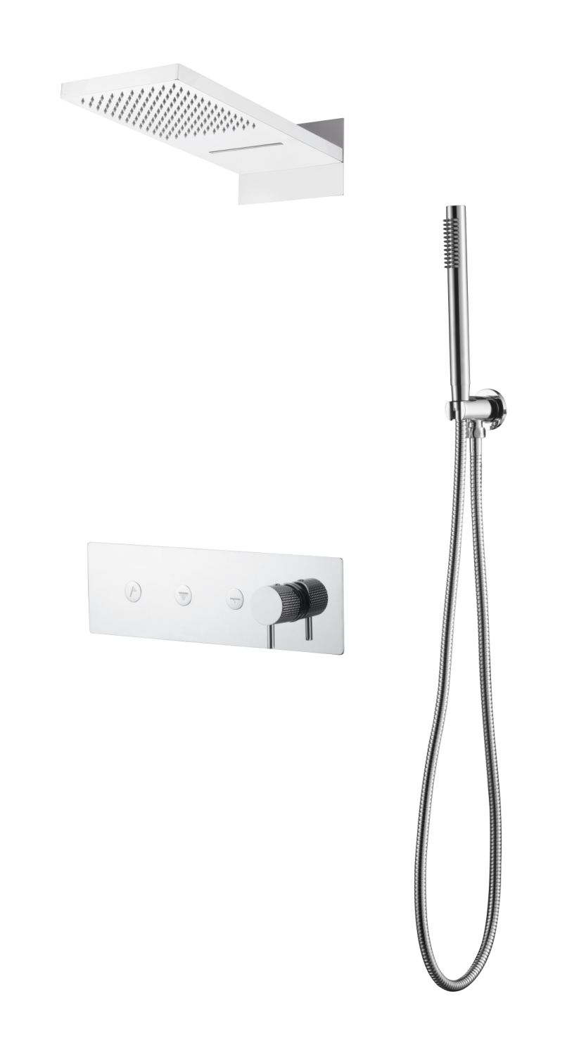 Boheme Fusion Душевой комплект встраиваемый - смеситель, верхний, ручной душ, без изл., цвет: chrome 130-CR