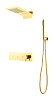 Boheme Fusion Душевой комплект встраиваемый - смеситель, верхний, ручной душ, без излива, цвет: gold 130-G