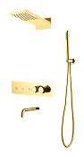 Boheme Fusion Душевой комплект встраиваемый - термостат, верхний, ручной душ, 3 потреб., цвет: gold 131-2-G