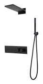 Boheme Fusion Душевой комплект встраиваемый - термостат, верхний, ручной душ, 3 потреб., цвет: black 131-B