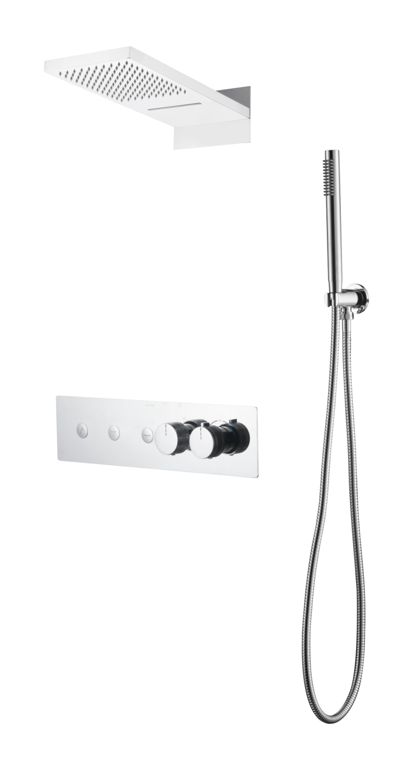 Boheme Fusion Душевой комплект встраиваемый - термостат, верхний, ручн. душ, 3 потреб., цвет: chrome 131-CR