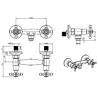 Boheme Camelia Смеситель для душа без излива и душевого набора, цвет: bronze 314-Camelia
