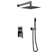 Boheme Venturo Душевой комплект встраиваемый - смеситель, душ, 3 потреб., цвет: shine gun metall 374-SGM