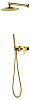 Boheme Spectre Душевой комплект встраиваемый - смеситель, верхний, ручной душ, шланг, цвет: gold 454-G
