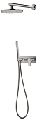 Boheme Spectre Душевой комплект встраиваемый - смеситель, верхний, ручной душ, цвет: nickel brush 454-NB