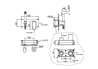 Boheme Spectre Гигиенический душ со смесителем, встраиваемая часть, цвет: nickel brush 457-NB