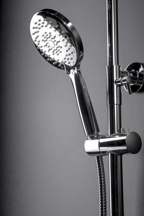 Boheme Spectre Душевая стойка: смеситель, ручной душ 5 видов струи, верхний душ, цвет: gun metall 458-Gm