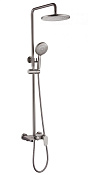 Boheme Spectre Душевая стойка: смеситель, ручной душ 5 видов струи, верхний душ, цвет: nickel brush 458-NB