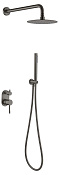 Boheme Uno Душевой комплект встраиваемый - смеситель, верхний, ручной душ, шланг, цвет: gun metall 464-GM