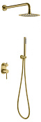 Boheme Uno Душевой комплект встраиваемый - смеситель, верхний, ручной душ, шланг, цвет: matt gold 464-MG