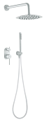 Boheme Uno Душевой комплект встраиваемый - смеситель, верхний, ручной душ, шланг, цвет: matt white 464-MW