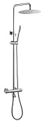 Boheme Uno Душевая стойка: термостат, ручной душ, шланг, верхний душ 30 см, цвет: chrome 468-T-CR