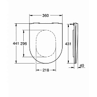 Grohe Essence Ceramic Сиденье для унитаза, без микролифта, цвет: хром 39576000