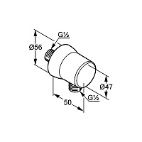 Kludi Шланговое подключение DN15, цвет: черный матовый 6306039-00
