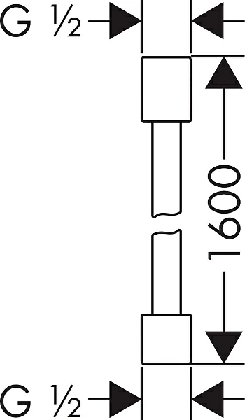 Axor Starck Душевой шланг 160 см с металлическим эффектом, цвет: полированное золото 28286990