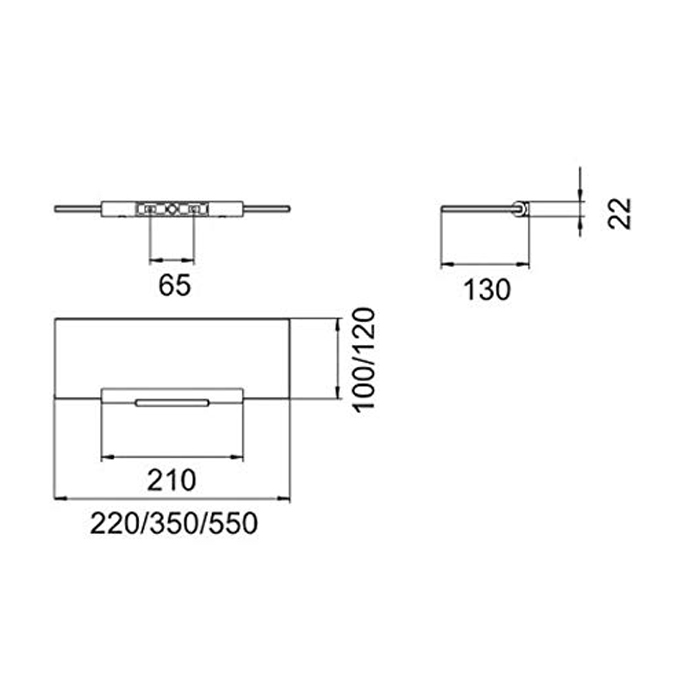 Keuco Plan Держатель для полочки, без полочки, цвет: хром 14910 010000