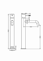 Boheme Uno Spirale Смеситель для раковины высота излива 23,5 см, без донного клапана, цвет: gold 462-G