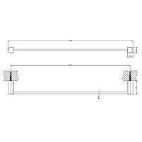Gessi Rilievo Полотенцедержатель 60 см, подвесной, цвет: chrome 59403#031