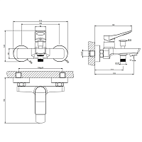Gessi Rilievo Смеситель для ванны на 2 потребителя, излив 15,3 см, цвет: copper brushed PVD 59013#708
