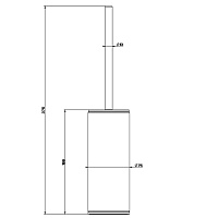 Gessi 316 Accessories Ершик для унитаза напольный с колбой из нерж. стали, цвет: copper brushed 54743#708