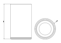 Gessi 316 Accessories Стакан для зубных щеток настольный, керамический, цвет: copper brushed 54731#708