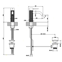 Gessi 316 Meccanica Смеситель для раковины, цвет: Steel Brushed 54201#239