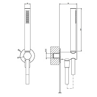 Gessi 316 Bath-Shower Душевой гарнитур: ручной душ, шланг 150 см, цвет: copper brushed PVD 54023#708