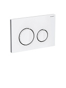 Geberit Sigma 21 Кнопка смыва для инсталляции, стеклянная, цвет: белый, окантовка хром глянцевый 115.884.SI.1