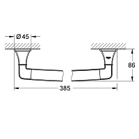 Grohe Grandera Держатель полотенца 38,5 см, цвет: хром/золото 40633IG0