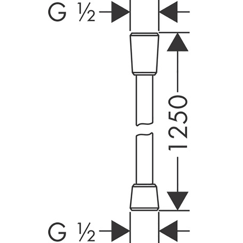 Hansgrohe Isiflex Душевой шланг 125 см с защитой от перекручивания, цвет: шлифованная бронза 28272140