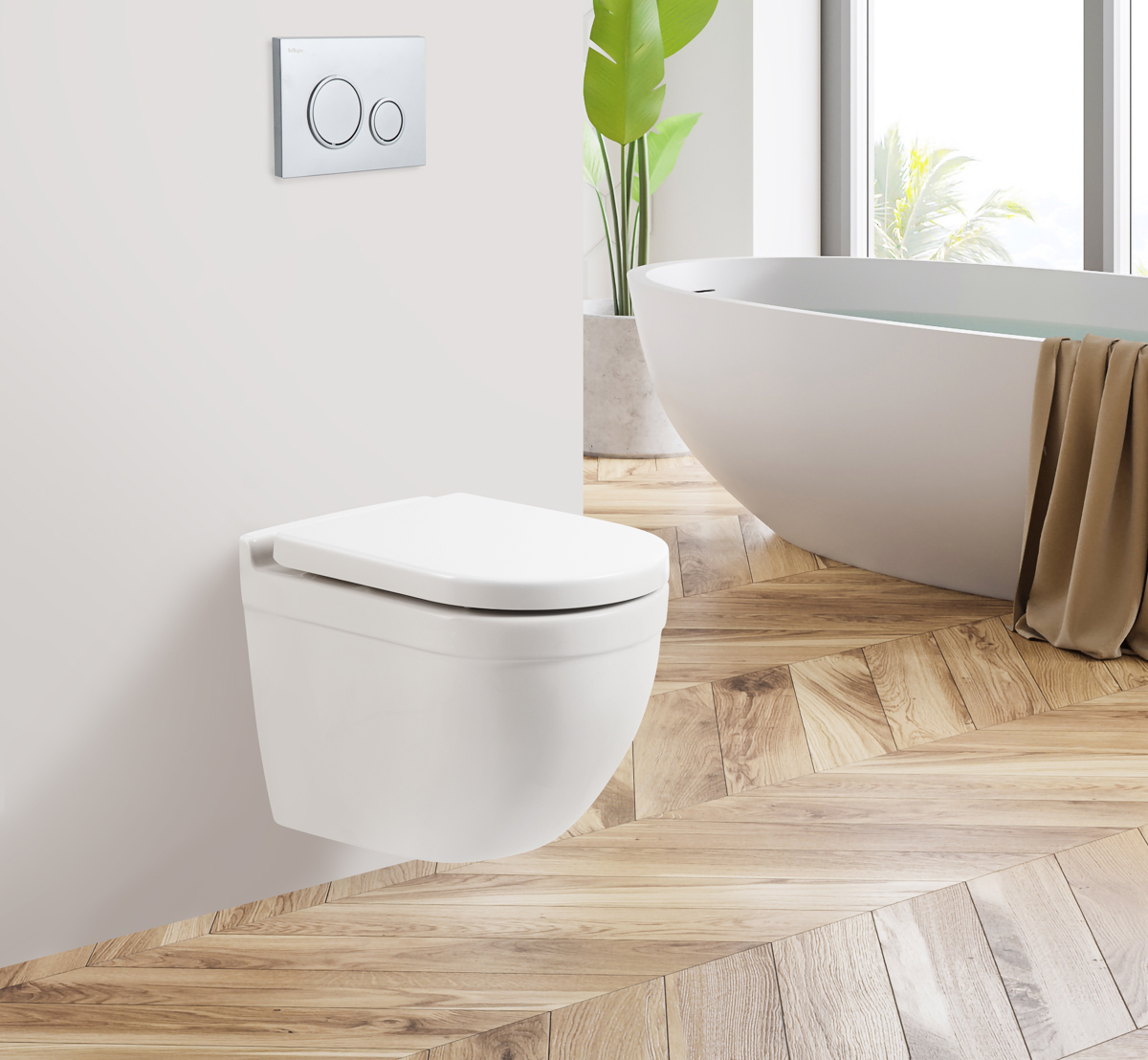 Belbagno Senso-R Унитаз подвесной безободковый с креплением, цвет: белый BB017CHR