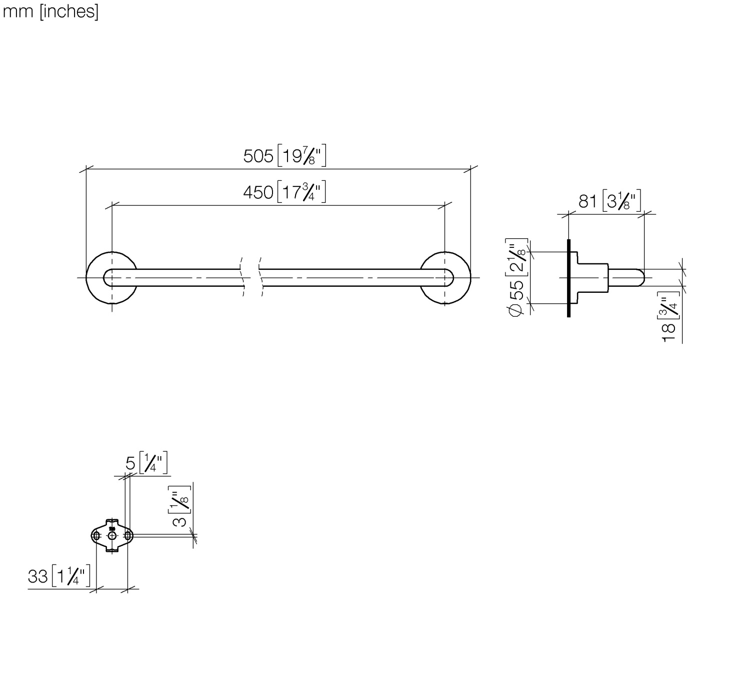 Dornbracht Tara Полотенцедержатель 45 см, цвет: хром 83045892-00