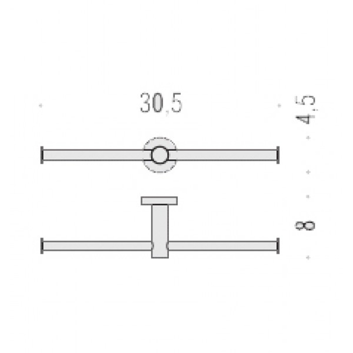 Colombo Design Forever Полотенцедержатель 59 см, подвесной, цвет: chrome B2910.CR