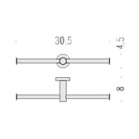 Colombo Design Forever Полотенцедержатель 59 см, подвесной, цвет: chrome B2910.CR