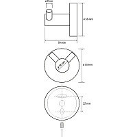 Bemeta Neo Крючок двойной, цвет: нержавеющая сталь 104106035