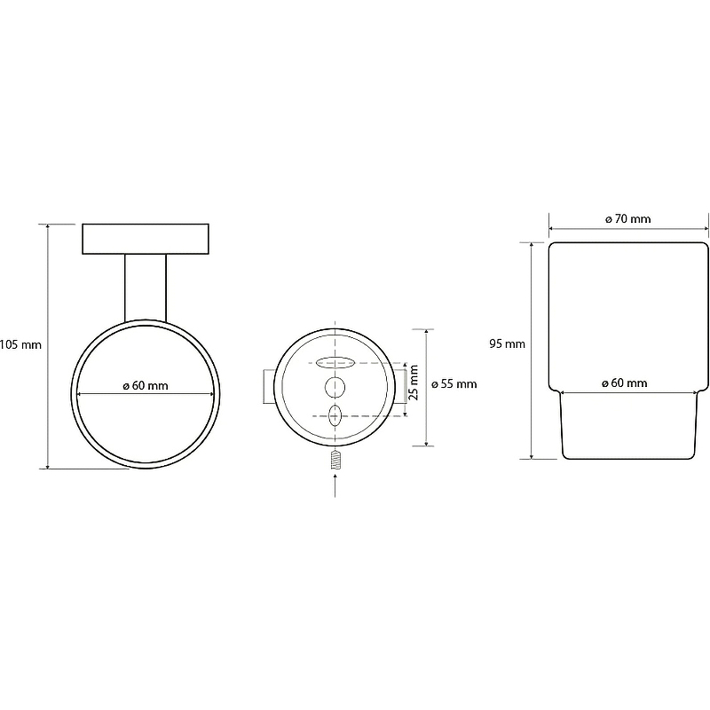 Bemeta Neo Стакан подвесной, цвет: нержавеющая сталь 104110015