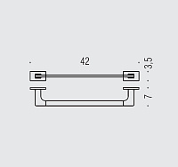 Colombo Design Look Полотенцедержатель 42 см, подвесной, цвет: matt black B1609.NM