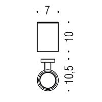 Colombo Design Plus Стакан для зубных щеток подвесной, латунный, цвет: stainless steel W4902.HPS1