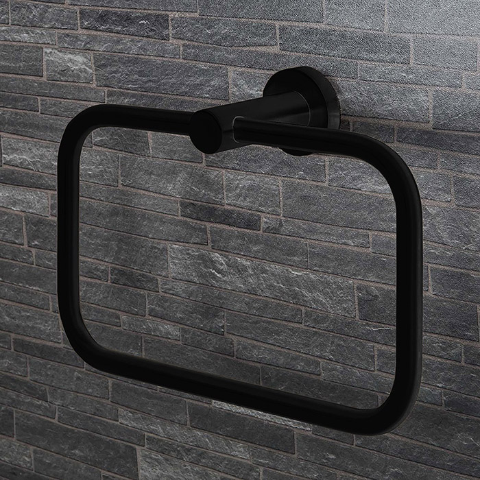 Colombo Design Plus Полотенцедержатель-кольцо, цвет: matt black W4931.NM