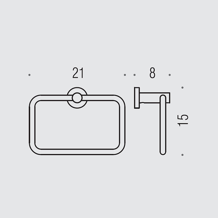 Colombo Design Plus Полотенцедержатель-кольцо, цвет: matt black W4931.NM