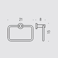 Colombo Design Plus Полотенцедержатель-кольцо, цвет: matt black W4931.NM